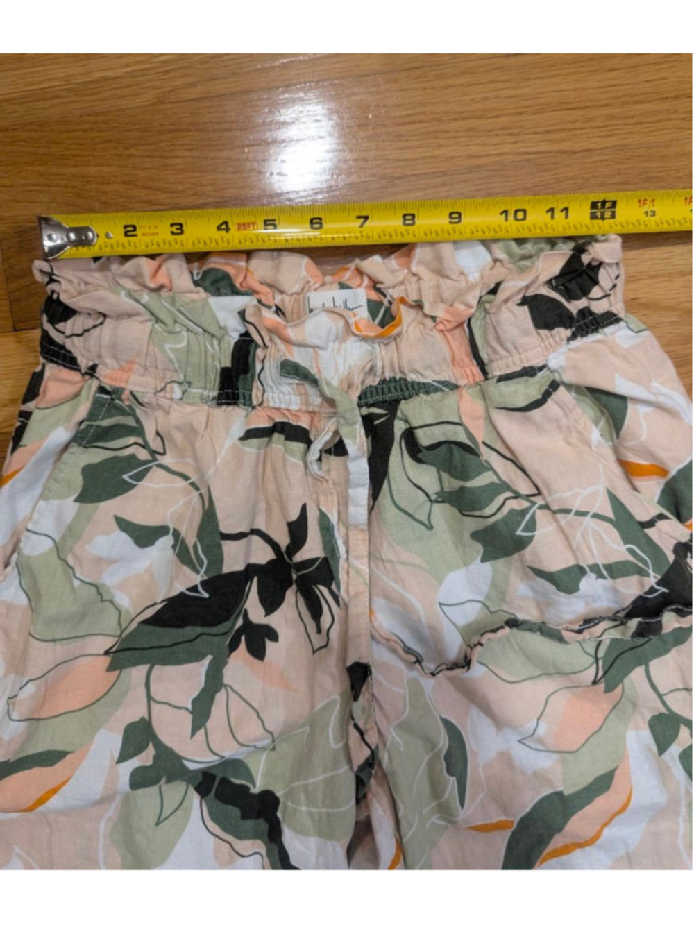 Nicole Miller Linen Wide Leg Pants Small Tropical Print - Picture 5 of 12
